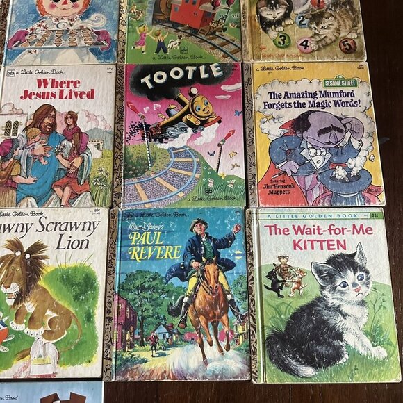 Vintage Golden Book Lot 16 1950s-70s Sesame Street Bugs Bunny Raggedy Ann Books - Picture 5 of 6